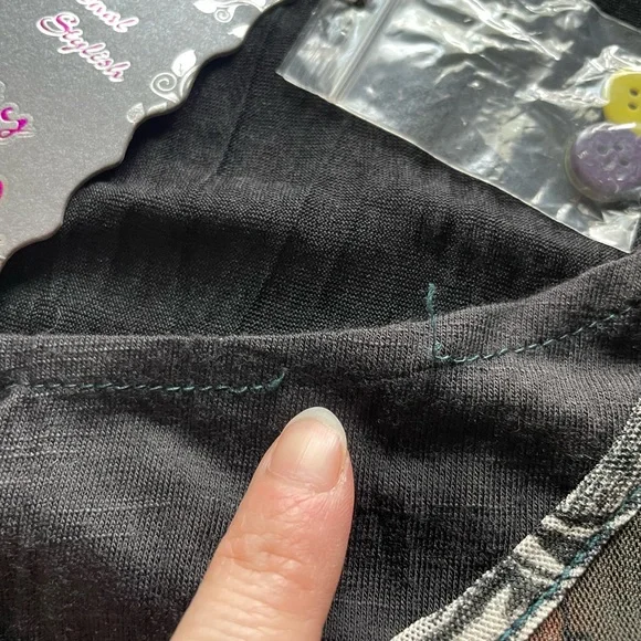 NWT Pretty Angel Vintage Deadstock Patchwork Graphic Asymmetric Midi Dress Large - Picture 4 of 11